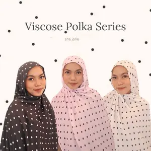 Pashmina viscose printed polka series