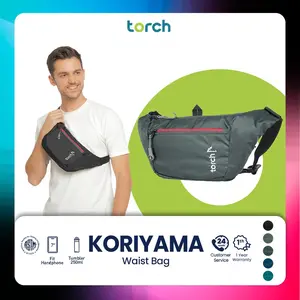 TORCH Koriyama Tas Pinggang Selempang Konser Ringan Anti Air Pria Wanita - Waistbag Sling bag Waterproof