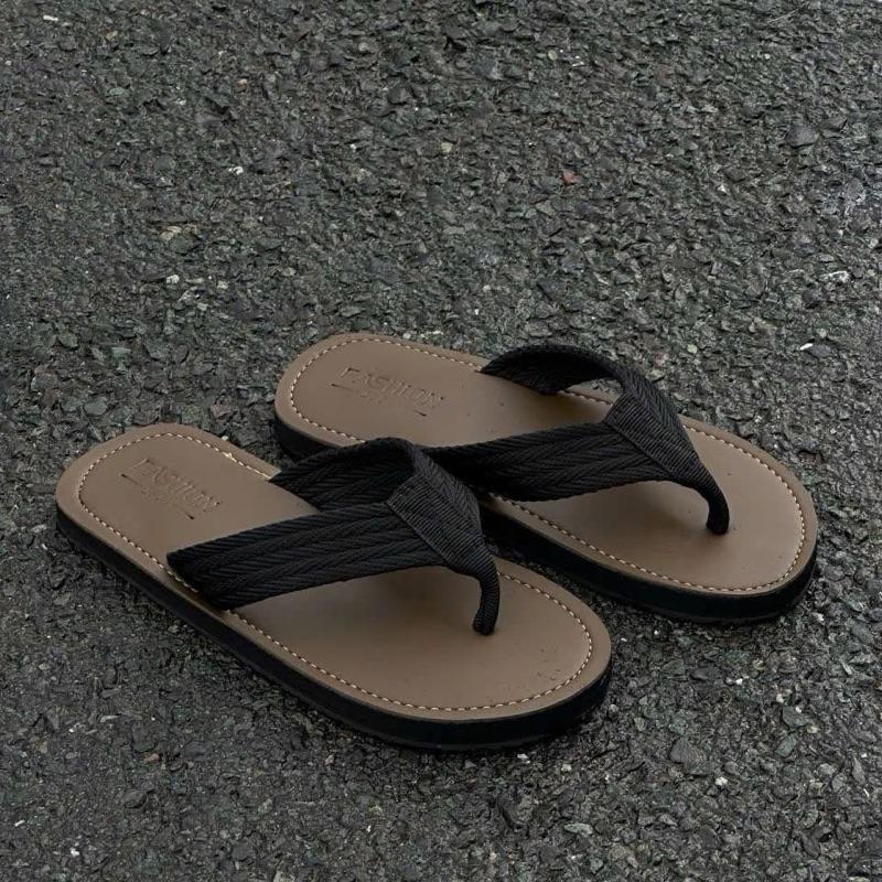 [COOPER x Thành Đơn Giản] Xỏ Ngón May Đế ,Quai Làm Bằng Vải Bện sự Kết Hợp đến từ COOPER SHOP  Nam Đế Bằng Cao Su Nhung Đồng sandal namnu dep xongon depnam sanpham moi dibien, dép lào