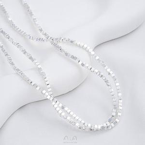 Vòng tay bạc vỡ hai lớp phong cách tinh giản thiết kế độc đáo lấp lánh đeo tầng xu hướng thời thượng cho phái cá tính