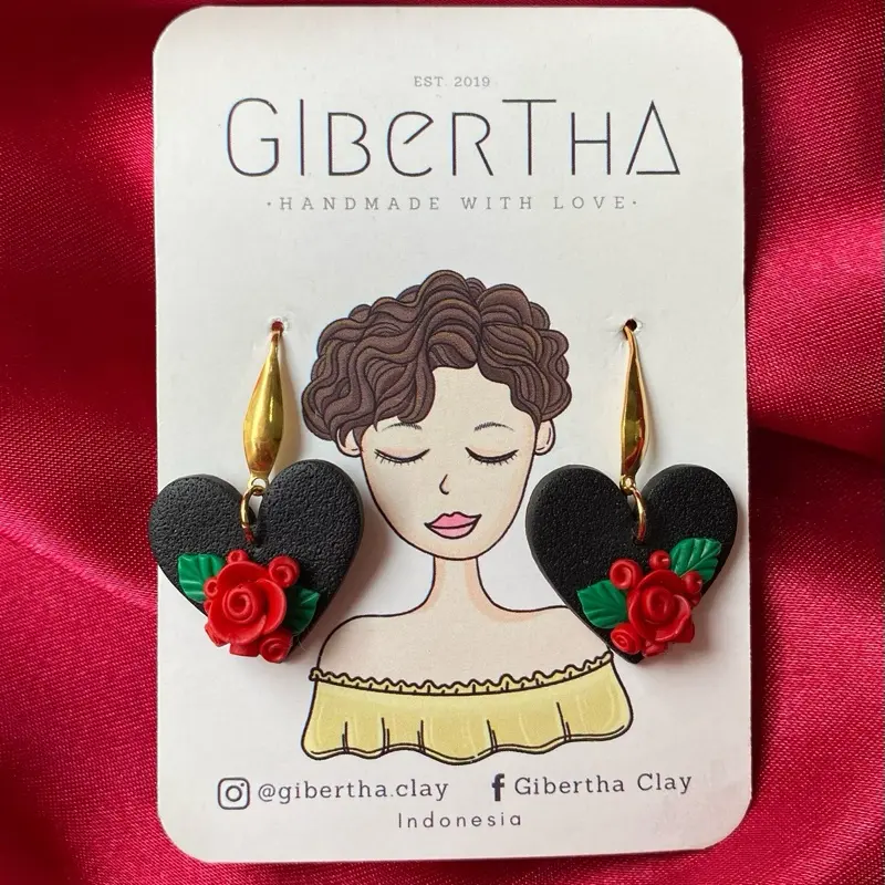 [LIMITED EDITION] GIBERTHA | ANTING POLYMER CLAY HANDMADE EARRINGS