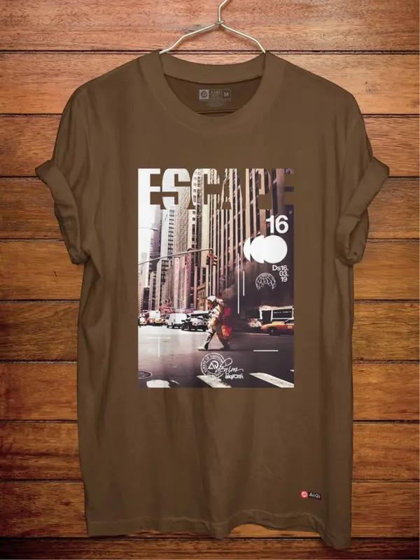 AIQI - Kaos Distro | Escape (KHAKI) 0