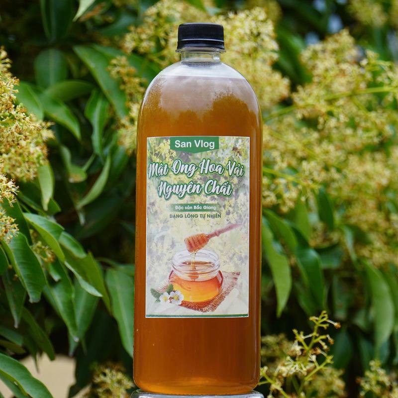 1 Lít Mật Ong Hoa Vải Nguyên Chất - Nhanh Kết Tinh - Chuẩn Tự Nhiên