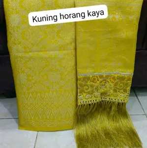 Set songket bordir rumbai padat