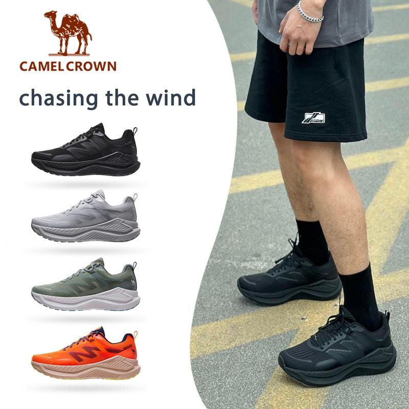  【Chasing The Wind Camel Crown Giày chạy bộ cho nam mùa xuân 2025 Giày thể thao thường ngày chống mài mòn đệm chống mài mòn bám mọi địa hình mới K14B097038 K14C097670 K24B097039 K24C097669 