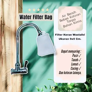 paket isi 2 pcs - filter penyaring air keran wastafel angsa 9x9 cm.