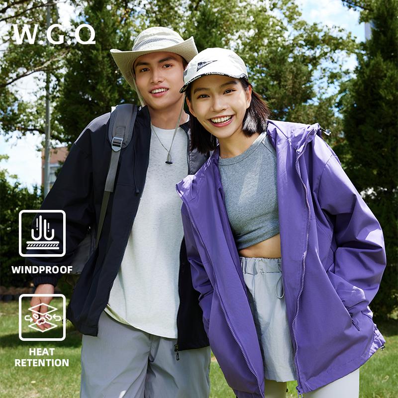 Áo Khoác Áo Khoác, Dành Cho Nam Và Nữ, Dáng Rộng Vừa Vặn, Phong Cách Mỹ, Chống Gió, Có Mũ Trùm Đầu, Thích Hợp Cho Các Cặp Đôi, Vào Mùa Xuân Và Mùa Thu, Năm 2025, Hàng Mới Về