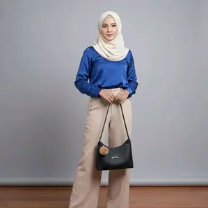 (Free gantungan warna random) mediumtote shoulder bag/tas bahu wanita kekinian simple, elegan dan muat banyak