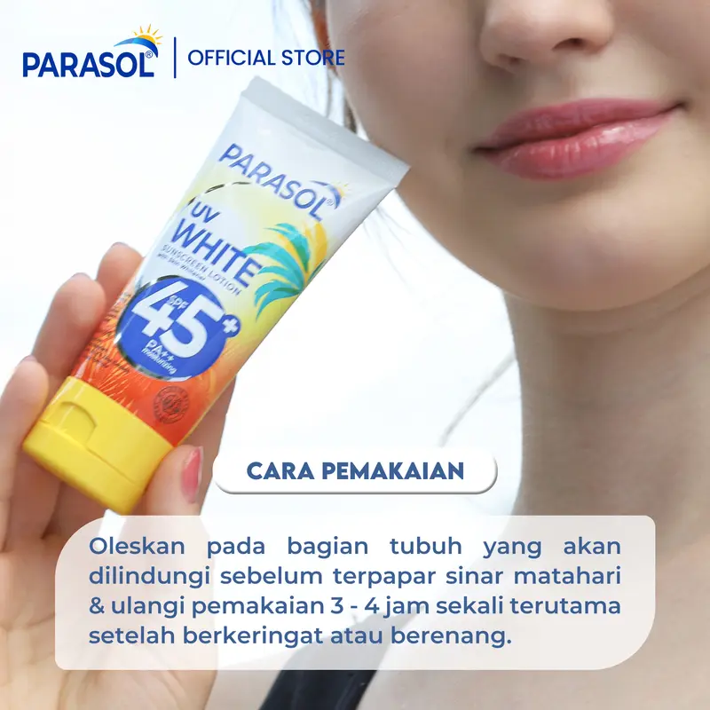 Parasol Sunscreen Lotion with Skin Whitener SPF 45+ PA++ 1