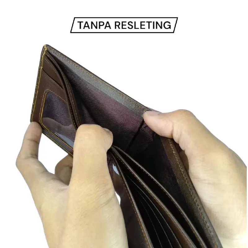 Dompet lipat pria kulit sapi asli Kartu Uang 6