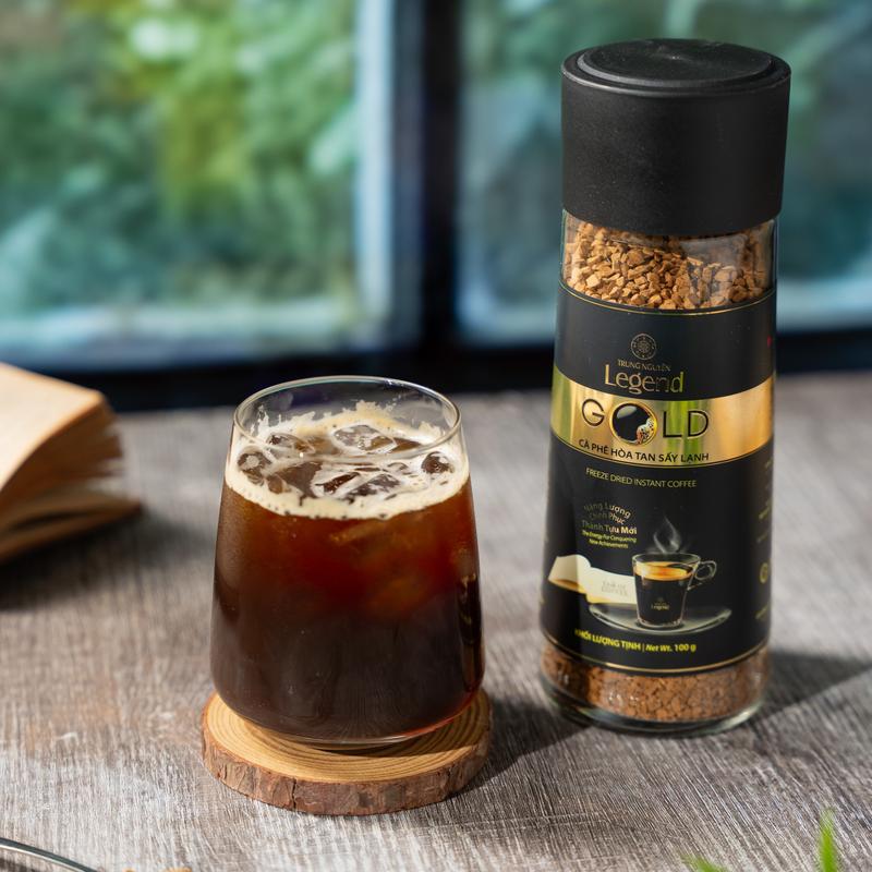  Cà Phê Hòa Tan Đen Sấy Lạnh Trung Nguyên Legend Gold - Hũ 100gr - Sản Phẩm Việt Nam Cà phê hòa cà  phê  sấy  lạnh cafe  sấy  lạnh 