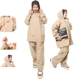 Jas Hujan FOX The Best Quality Raincoat Mocca