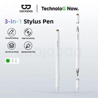 Gambar GOOJODOQ CD001 3-in-1 Stylus Pen with Disc Tip Fiber Tip and Ballpoint Pen - No Charging Required, Premium Aluminum Casing dari Goojodoq Professionals Kab. Tangerang 1 Tokopedia