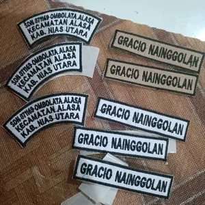 Bordir Nama Sekolah Iron Patch cukup disetrika aja