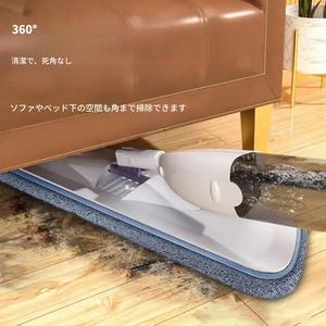 多機能マイクロファイバースプレーモップ 再利用可能パッド付き、木製床、装飾パネル、タイル、陶器フロア用ウェットドライクリーニング
