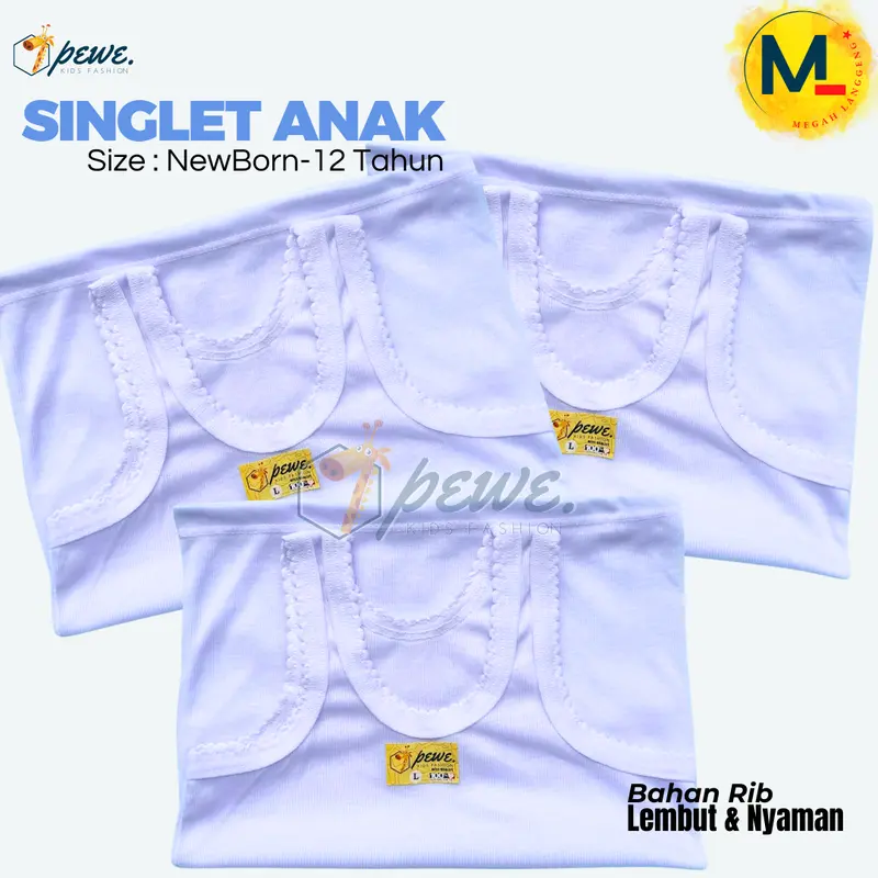 6 pcs Kaos dalam anak laki laki umur 0- 12 tahun- Kaos dalam anak laki laki lusinan – Kaos dalam bayi perempuan – Daleman anak perempuan Fashion cuci kering xl pakaian dalam Katun Newborn 4