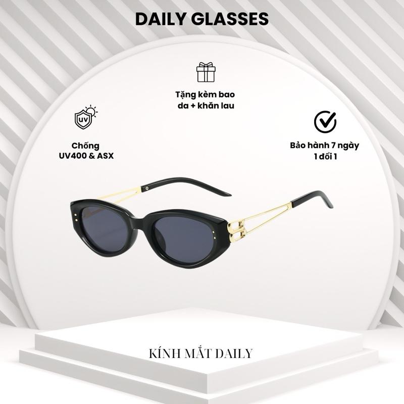 Kính mắt Daily-R04-Dáng kính mắt mèo Kunst phong cách Hàn Quốc.Chất liệu nhựa cao cấp phối gọng titan mới về