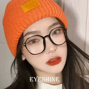 Kacamata Lensa Bulat Korean Fashion Anti Radiasi Untuk Wanita Eyewear Glasses