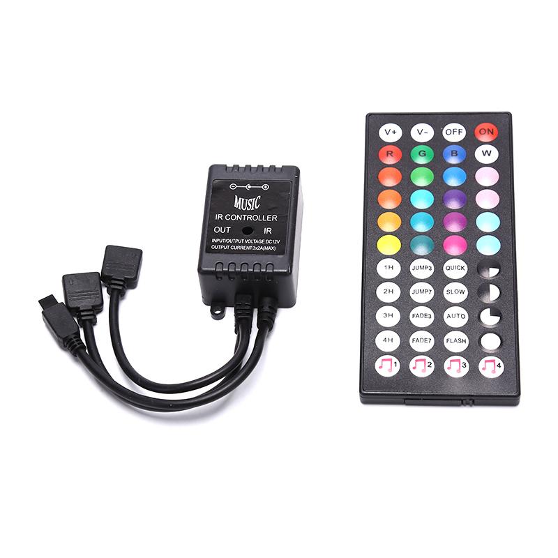 Product Introduction of รีโมทคอนโทรลเพลง IR 44 ปุ่ม DC12V สำหรับแถบ LED RGB ตัวควบคุมเพลง IR 63