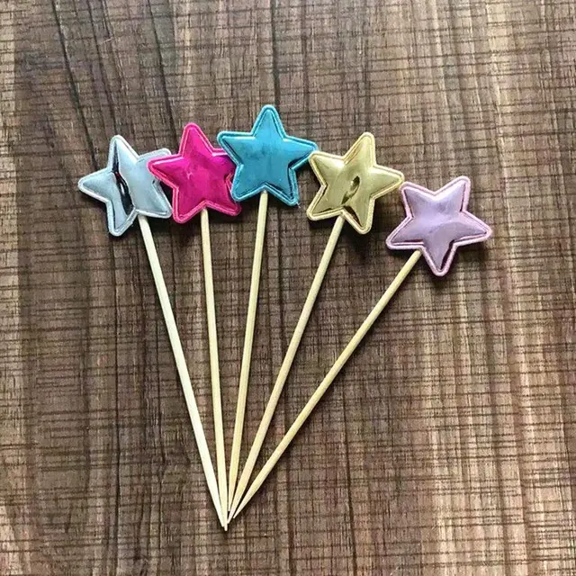 Cake Topper Tusuk Bentuk Love Bintang Mahkota Isi 5 Pcs 2
