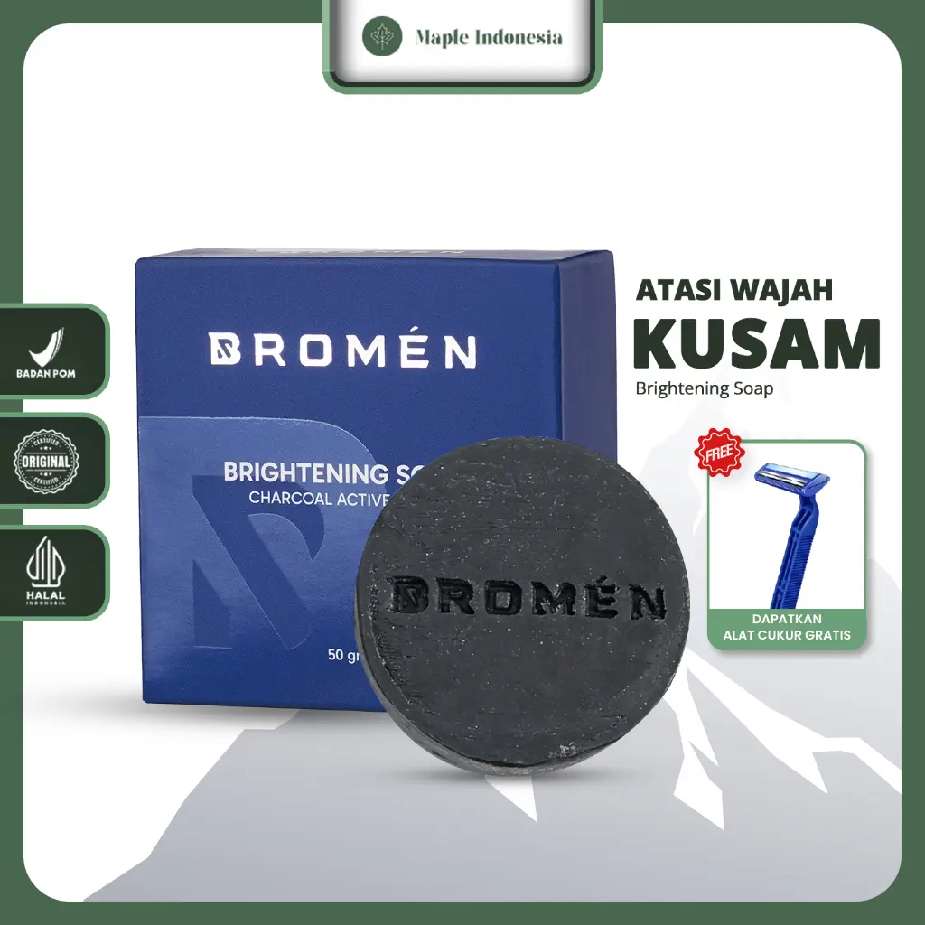 BROMEN SABUN WAJAH PRIA - BROMEN SABUN MUKA LAKI LAKI