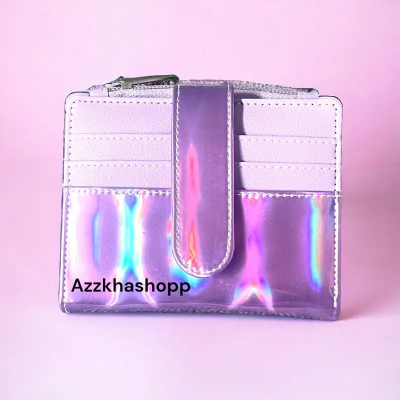 DOMPET LIPAT MINI HOLOGRAM/GLITTER - Kartu dan Wanita 2