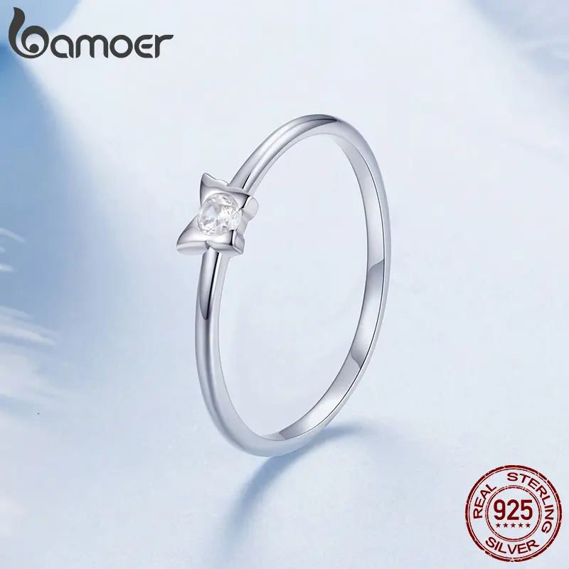 Nhẫn Bướm, Bamoer, Bạc Sterling 925, Dành Cho Nữ, Trang Sức Thời Trang, Phụ Kiện Hàng Ngày, Món Quà Lý Tưởng