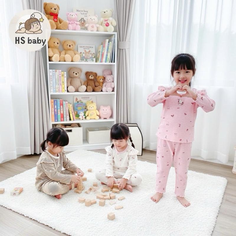 (DÁNG RỘNG )Bộ quần áo dài tay Len Lông Thỏ QC bèo cánh tiên cho bé gái 5 đến 15kg