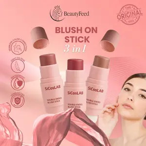 HEYXI Blush Stick Ujung Ganda - Perona Pipi Ringan Berkilau untuk Warna Alami Sepanjang Hari, Mudah Dibaurkan dan Tersedia dalam Berbagai Warna - Muka