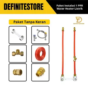 Instalasi Water Heater Listrik Gas Perlengkapan Aksesoris Water Heater Pemanas Air Instalasi Luar / Dalam Tembok Untuk Semua Merk Stainless