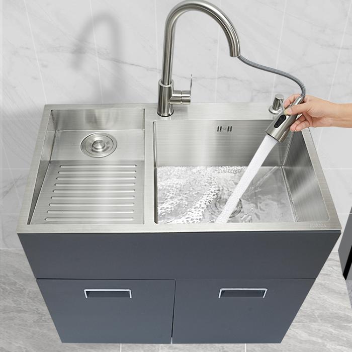 Jual Stainless steel bal laundry sink with washboard laundry sink ...