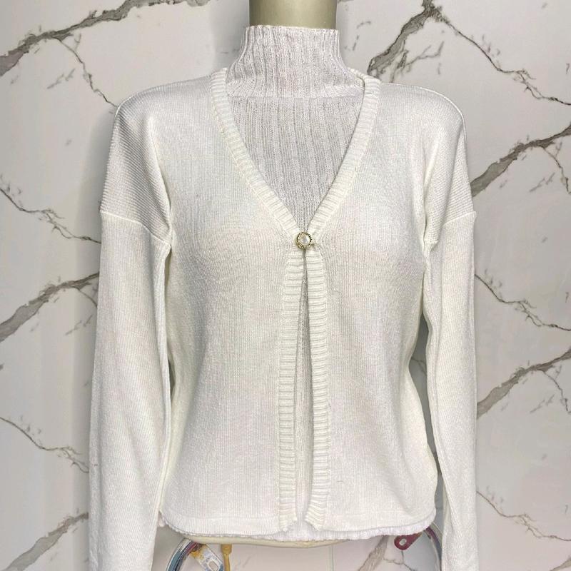 Kardigan Wanita Model Kancing Satu Knitwear crop  knit clarissa Cardigan Atasan 5