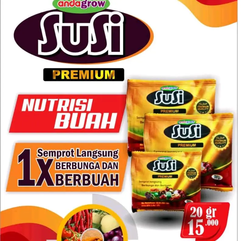 Booster Hormon Pembungaan,Pembuahan Segala Tanaman SUSI PREMIUM 20GR Jamur