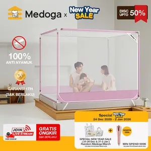 [PROMO] Medoga Kelambu Tidur Minimalis Anti Jatuh Anti Nyamuk Tenda Bayi & Dewasa Jumbo Kotak 120 160 180 200