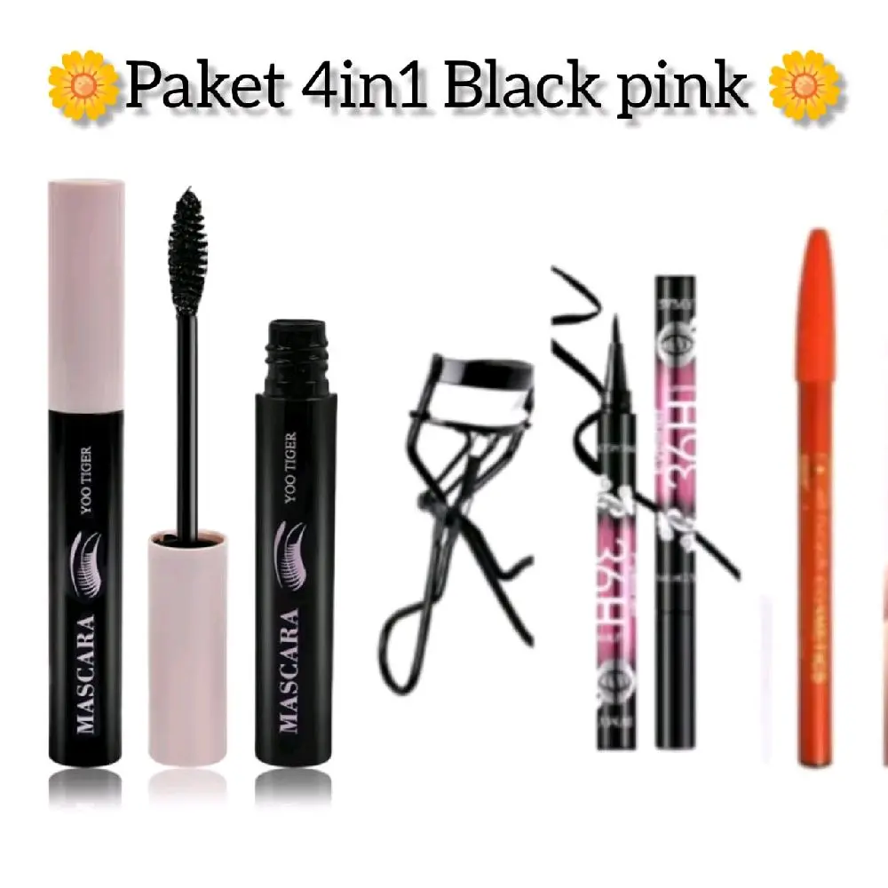 Pensil Alis 4in1 Black pink Mascara eyeliner