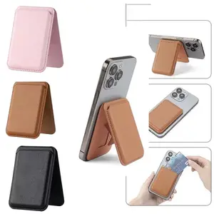 Wallet Magsafe Stand Magnetic Card Holder MagSafe Wallet Leather / Leather Card Holder Wallet With MagSafe / Dompet Kartu Magnetic Iphone Kulit brown black pink bast seller