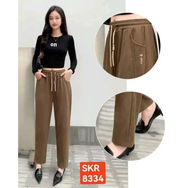 Celana Baggy standar kodoray tali serut wanita panjang premium max 70kg 8334