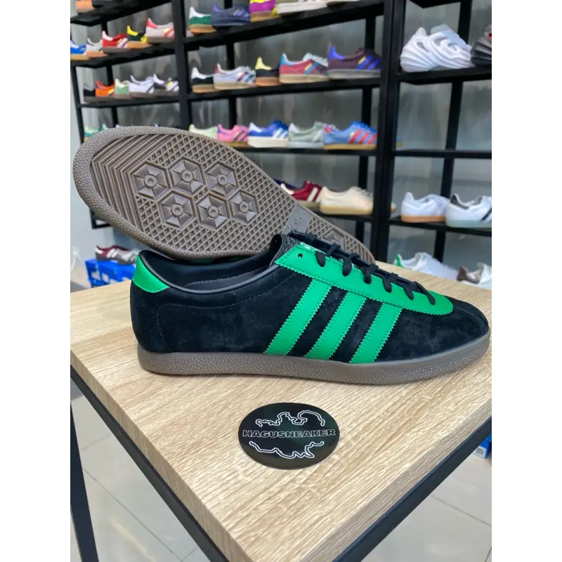 [HAGUSNEAKER] LONDON BLACK/GREEN IE0826 2