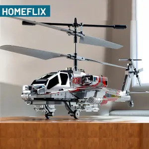 Helikopter Besar Apache Remote Control dengan Giroskop dan Lampu 2.4GHZ 3.5 Channel RC Pesawat Terbang Mainan Stabil
