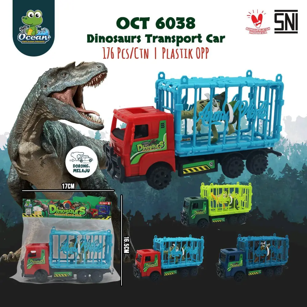 mainan Truck animal oct 6038/truk dino/truk animal/mainan anak lakilaki