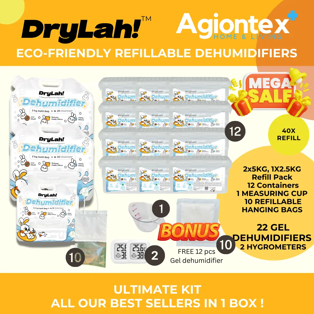AGIONTEX DRYLAH! ULTIMATE KIT Eco friendly Dehumidifier | Moisture absorber for cabinet wardrobe Moisture Absorber Moisture-absorbing Long-lasting