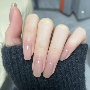 Nude Lotus Pink Press On Nails 100% Handmade | Matte & Glossy Dual Finish | Medium Oval / New Chinese Square / Medium Almond | Soft & Flattering for All Skin Tones | Elegant Daily Essential