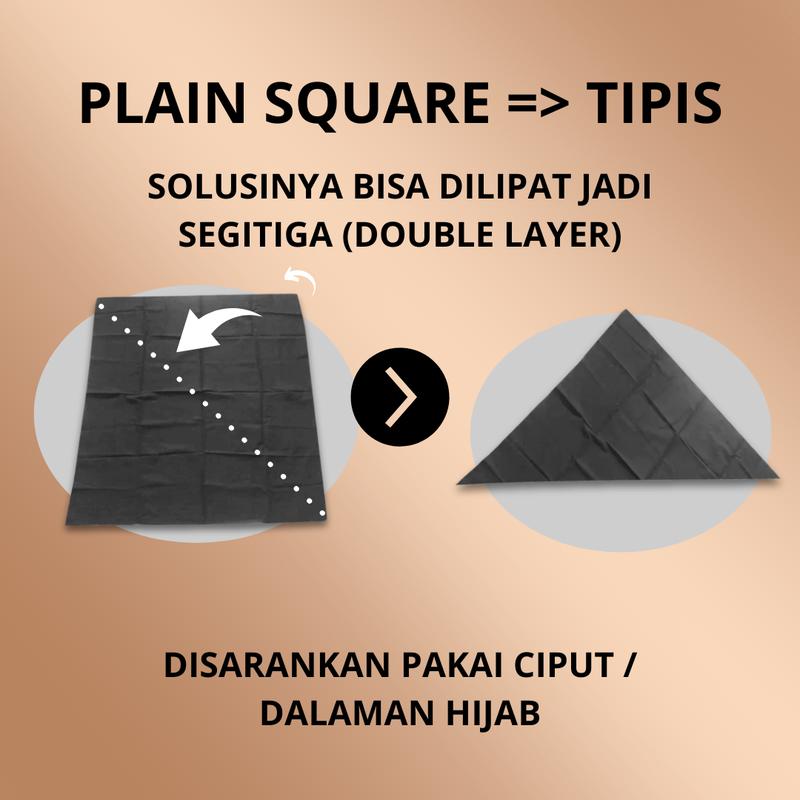 NADRASYAL - Plain Square Hijab Segiempat Polycotton Hijab Persegi Wangi Bella Square (TANPA LABEL) Nyaman Muslim Kerudung Basic 5
