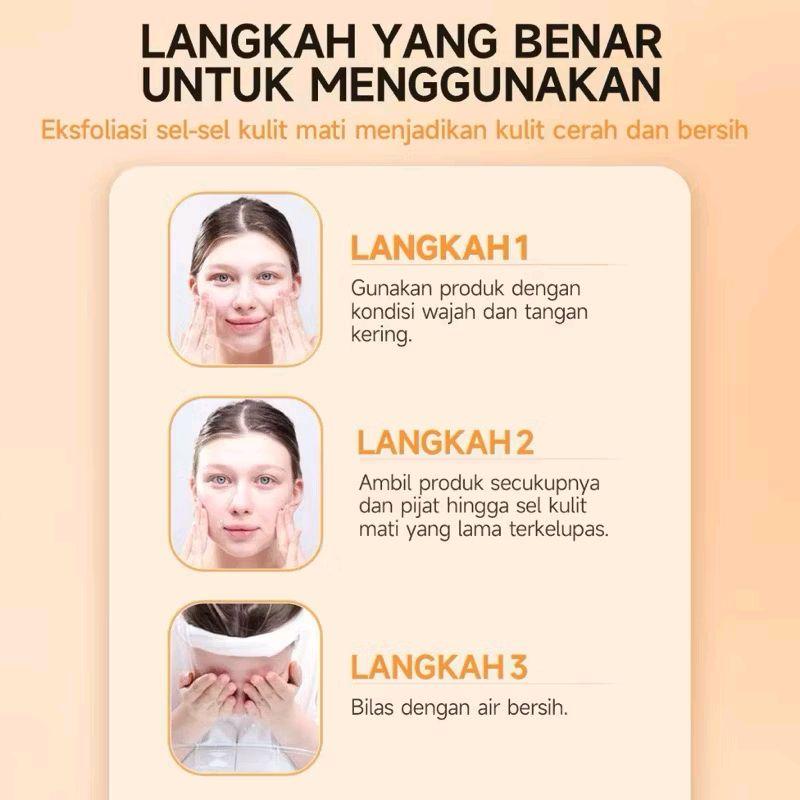 GMEELAN Orange Exfoliating Gel 50g mencerahkan wajah dan mengangkat komedo 4