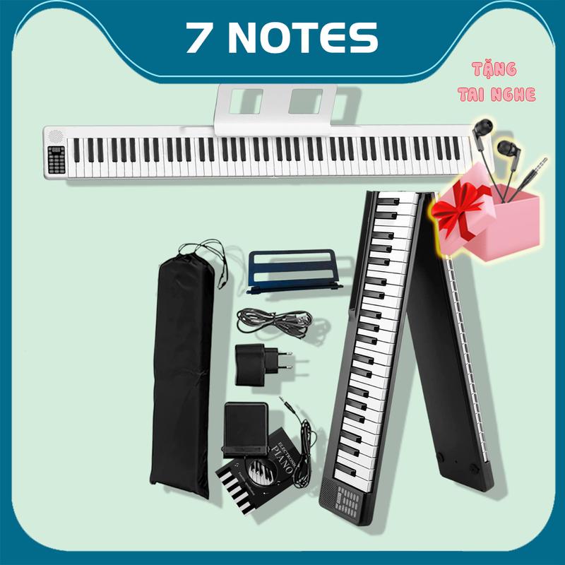 Tặng Tai Nghe Đàn Piano Gấp Gọn 88 Phím Bora BX-10 Cảm Ứng Lực Kết Nối Bluetooth Phím Bấm Nặng điện