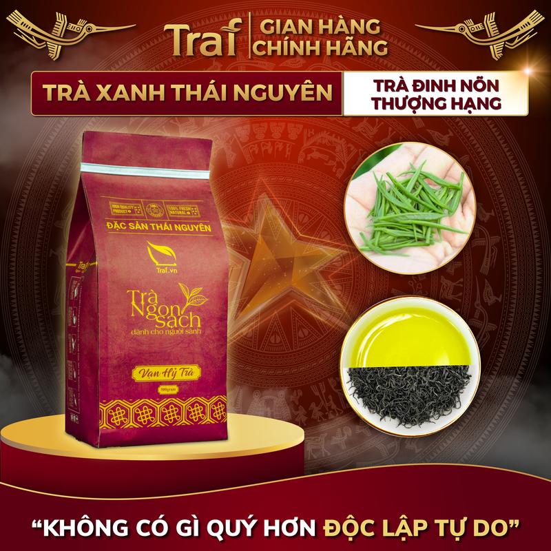 Trà Đinh Nõn Thượng Hạng Vạn Hỷ Trà, Trà Thái Nguyên, Túi Kraft 500G [ Nước Trà Tea Chè ]
