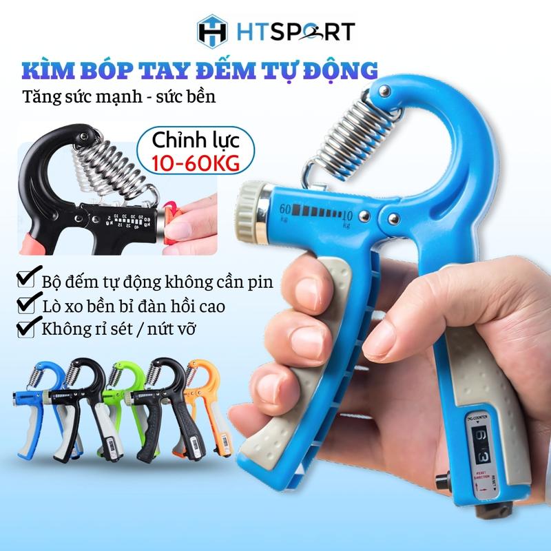 Kìm bóp tay, kìm tập cơ tay, Kìm Bóp Cơ Tay Thể Thao Chữ A Chỉnh Lực 10-60Kg Có Đếm Số Tự Động Tập Tay Tập Gym Tập Thể Dục