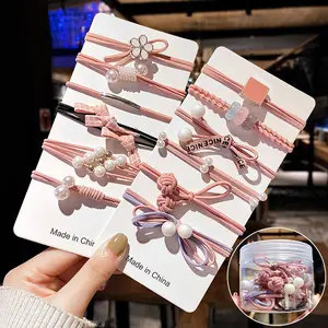 Ikat rambut karet gelang selebriti internet temperamen kelas atas ikat kepala wanita ekor kuda rendah aksesoris rambut bola lingkaran rambut gadis Mori