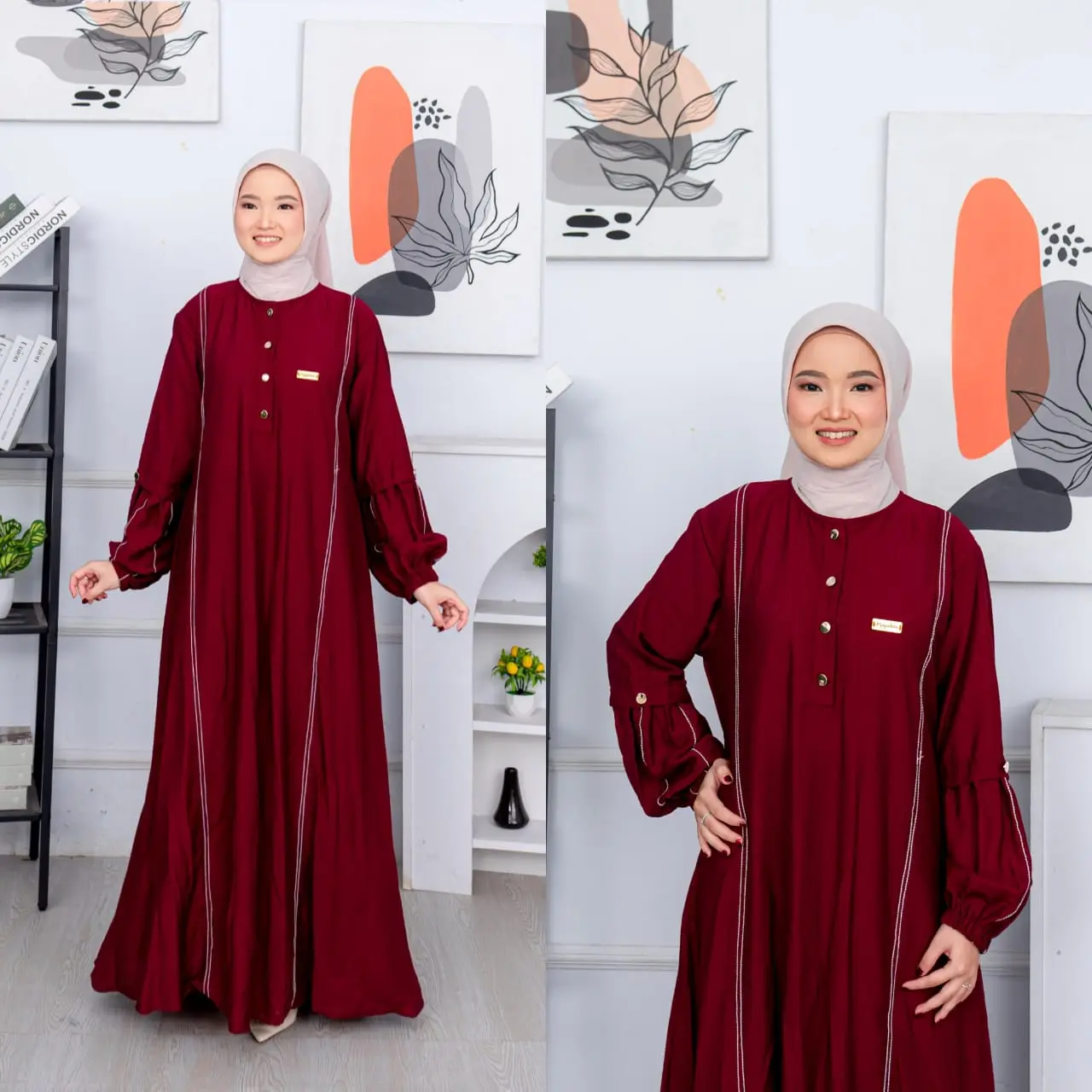Gamis Maroon