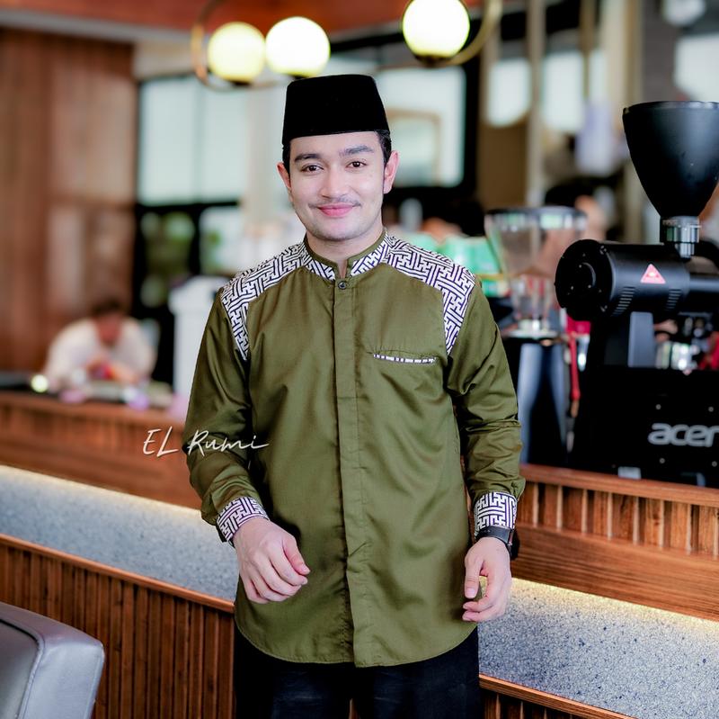 Product Introduction of Baju Koko El Rumi Araseo Lengan Panjang Kombinasi Batik Putih Kain Katun - Pria, Muslim 3